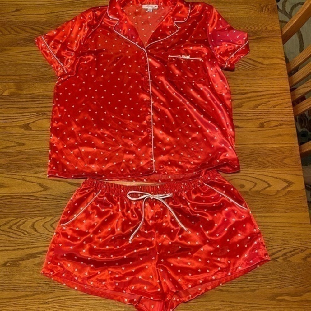 Dark Pink Silky PJ set